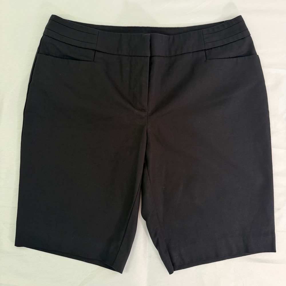 Apt. 9 Womens Black Dress Shorts Size 10 Stretch Cotton Blend Career Casual